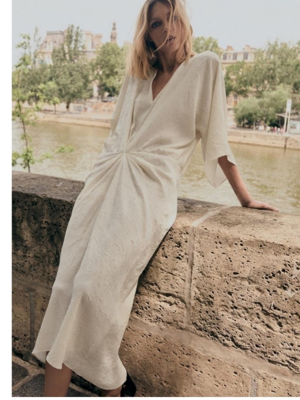 ZARA Elegant drapey dress NWOTs sz M